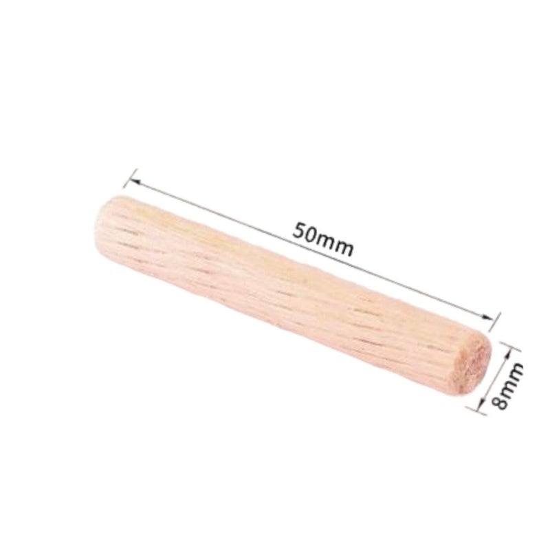 Fetoatar 150Pcs Wooden Dowel Pins Kit 5/16"" x 2 Inch Small Fluted Wood Dowels Pegs Hardwood Pin for Furniture Woodworking Crafts, Furniture, Door, DIY - Image 2
